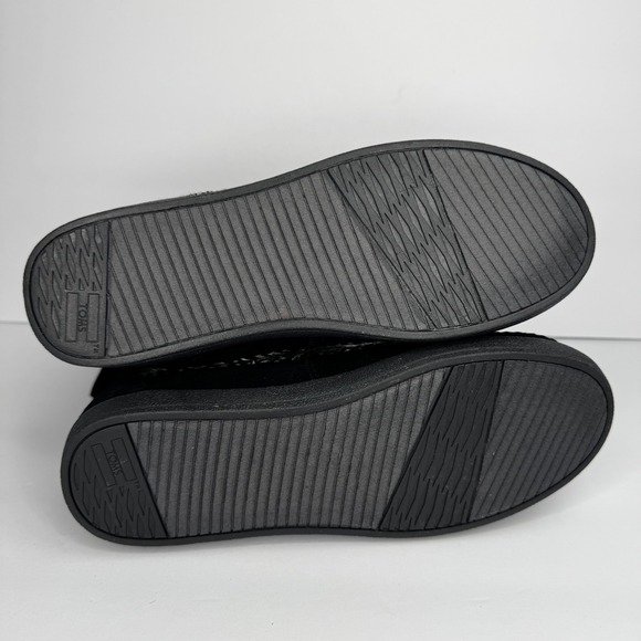 NWT TOMS Wmn Sz 9 Nepal Black Suede Tribal Aztec‎ Wool Boots Winter Vacation - Picture 9 of 9